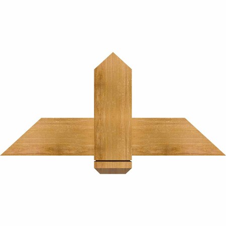 Ekena Millwork Eugene Rough Sawn Timber Gable Bracket, Western Red Cedar, 36"W x 16"H x 2"D x 6"F, 11/12 Pitch GBW036X16X0206EUG00RWR